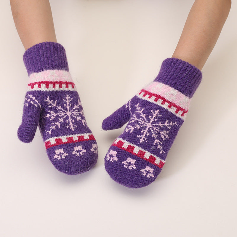 Snowflake Knit Mittens - DippedShop Wholesale - #6163