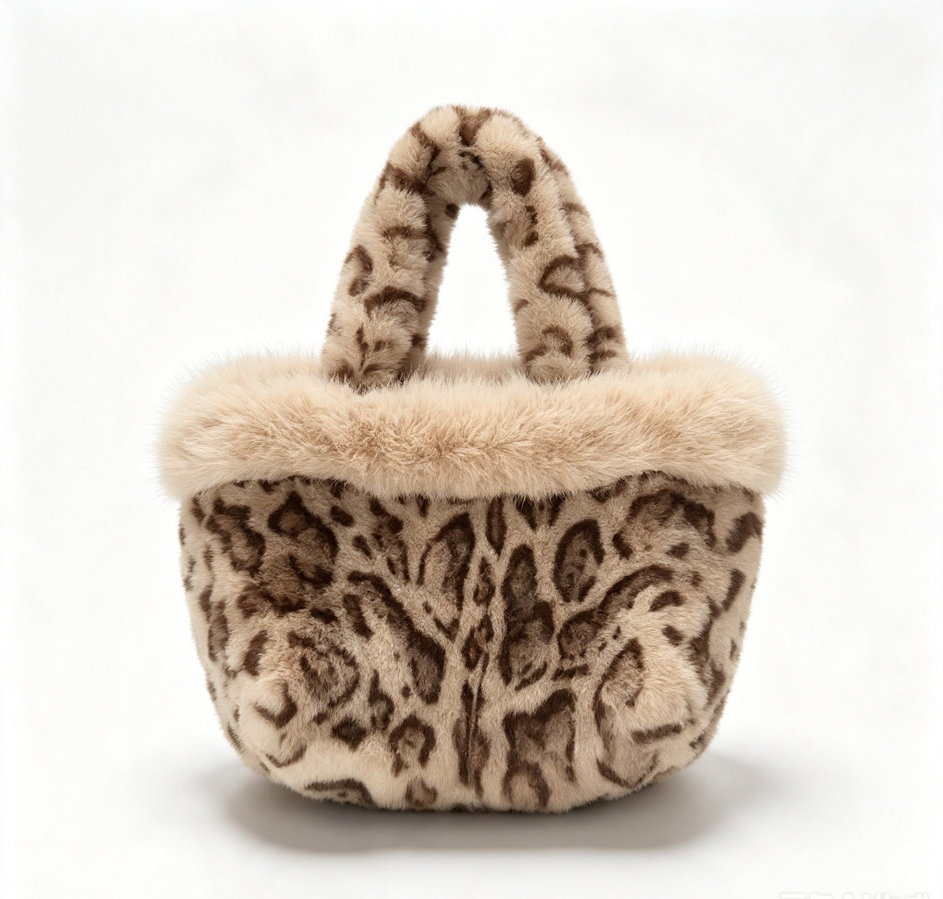 Retro Leopard Pattern Plush Handbag 6W10BBG1946