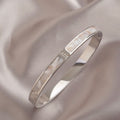 Elegant Mother-of-Pearl Rhinestone Bangle Bracelet 6W6JBR616