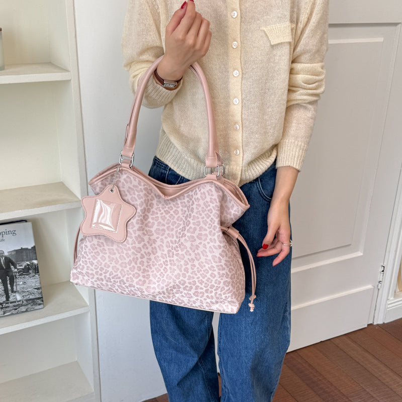Stylish Leopard Print Large Capacity Tote Bag 6W10BBG1863