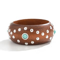 Punk Style Studded Wooden Wide - DippedShop Wholesale - #6723