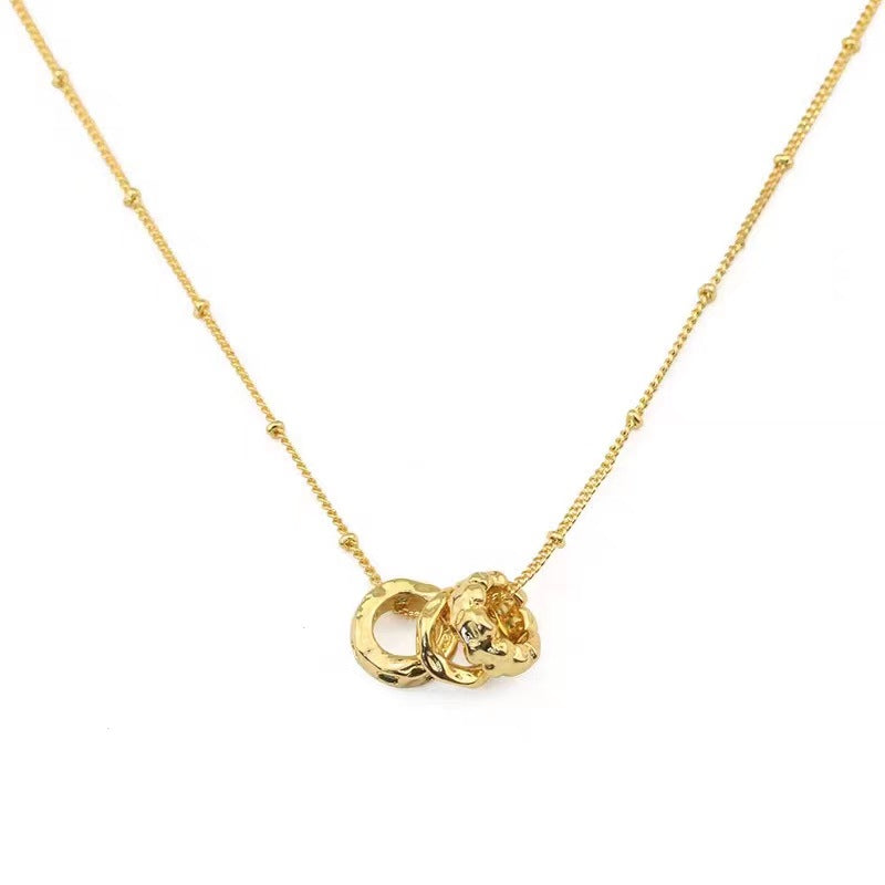 Gold Plated CZ Chain Necklace - DippedShop Wholesale - #0499