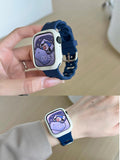 Creative Solid Color Donut Silicone Watch Band 6W6JWA150
