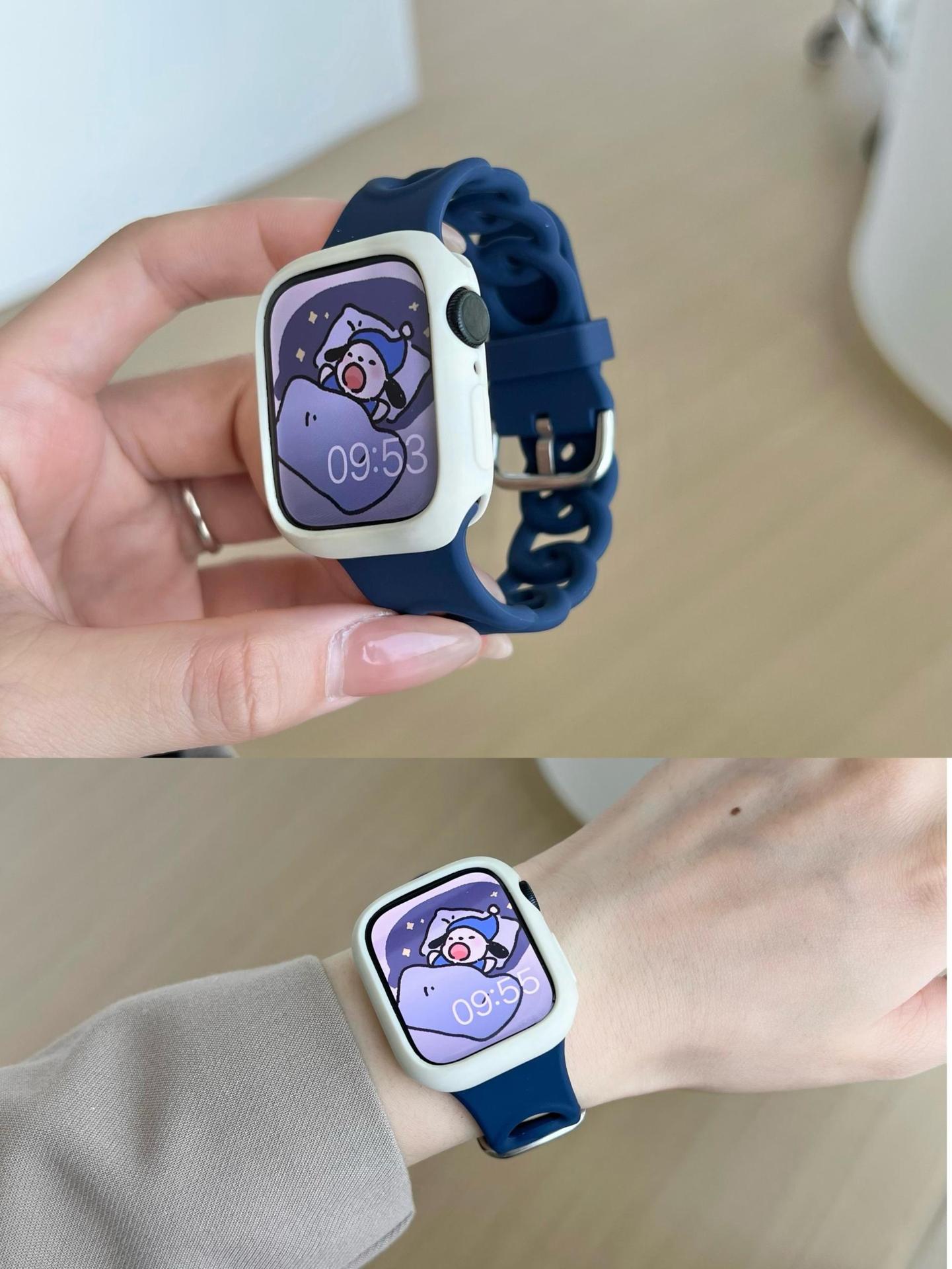 Creative Solid Color Donut Silicone Watch Band 6W6JWA150