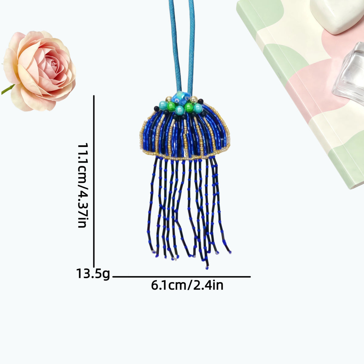 Creative Handmade Beads Jellyfish Bag Charm 6W10BBC799