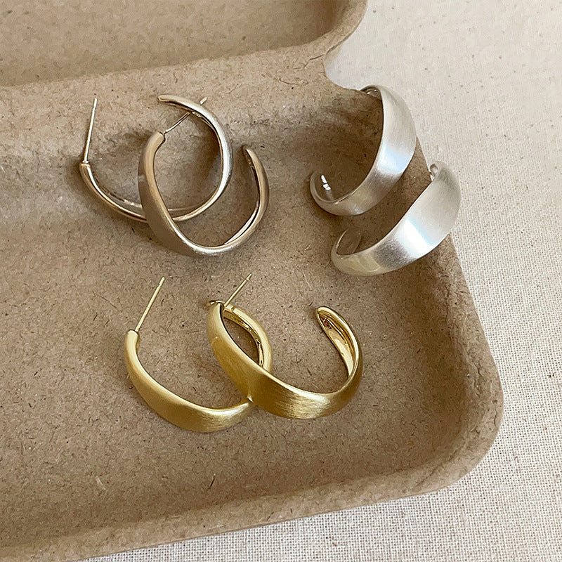 C-Shaped Stud Earrings - DippedShop Wholesale - #4979