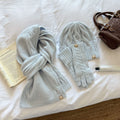 3-Piece Cable Knit Beanie Gloves Scarf  Set 6W6NSC101