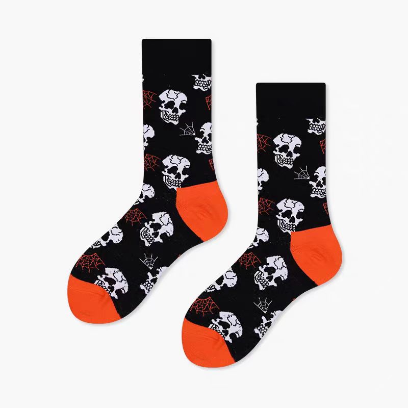 Fun Halloween Graffiti Crew Socks 6W8FSO585