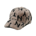 Vintage Leopard Print Faux Fur Baseball Cap 6W6HAT820