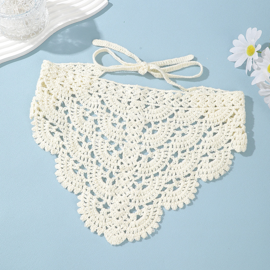 Elegant Floral Crochet Triangl - DippedShop Wholesale - #0227