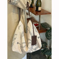 Vintage Floral Print Canvas Shoulder Bag 6W10BBG1988