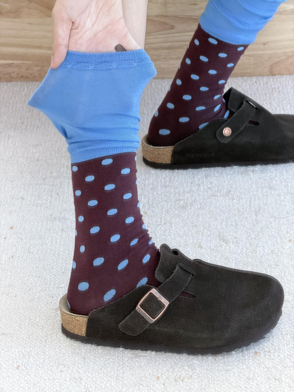 Polka Dot Mid-Calf Socks - DippedShop Wholesale - #4915