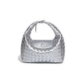 Casual Solid Color Woven Dumpling Handbag 6W10BBG1391