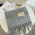Warm Solid Color Tassel Wool Scarf 6W6NSW259