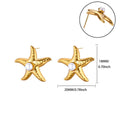 Gold Plated Star Stud Earrings - DippedShop Wholesale - #5107