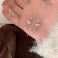 Bowknot Tassel Stud Earrings - DippedShop Wholesale - #4291