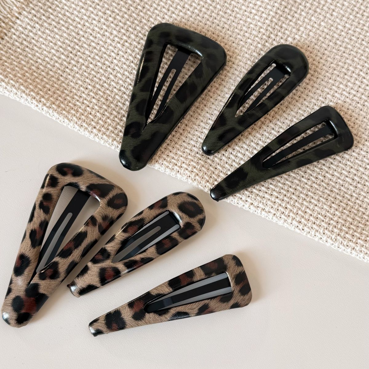 Vintage Leopard Print Hollow Hair Clips 6W6HCP1235