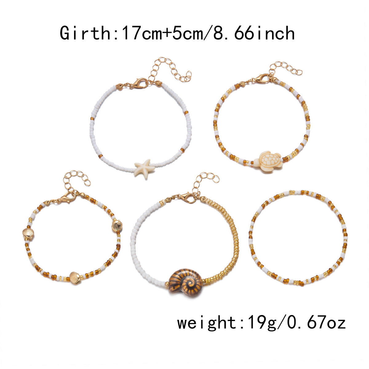Beach Layered Seed Bead Bracel - DippedShop Wholesale - #7875