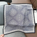 Paisley Print Luxury Mulberry Silk Square Scarf MK2BW6W6NSI04