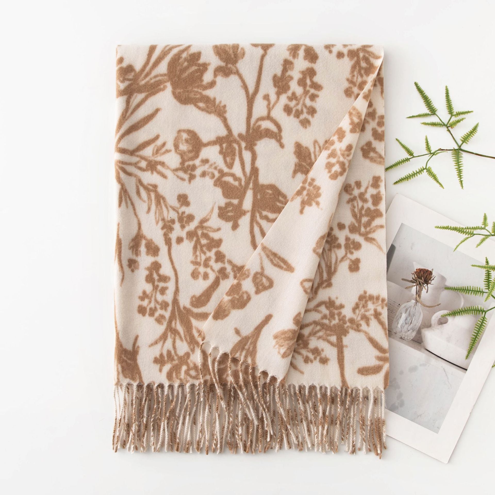 Stylish Floral Print Winter Scarf 6W6NSW307