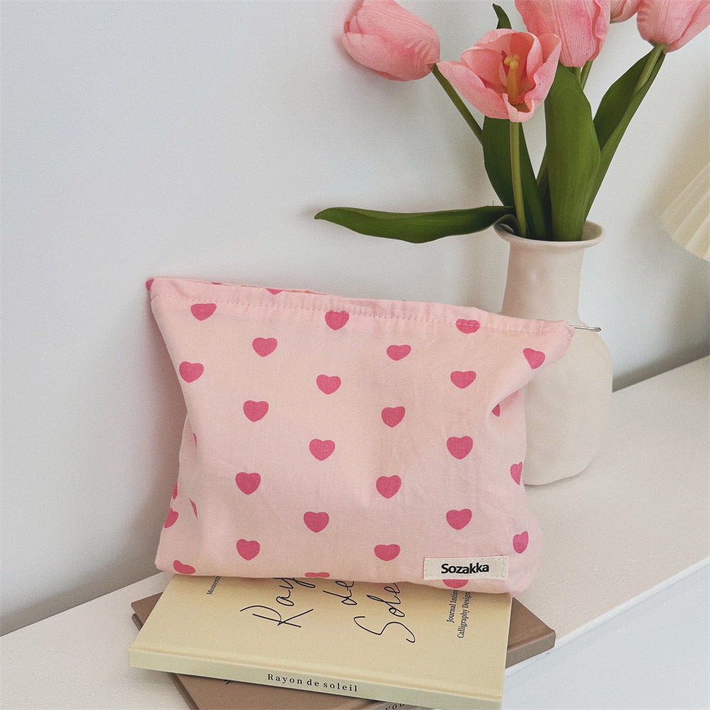 Pink Love Print Color Block Bag DP25A480