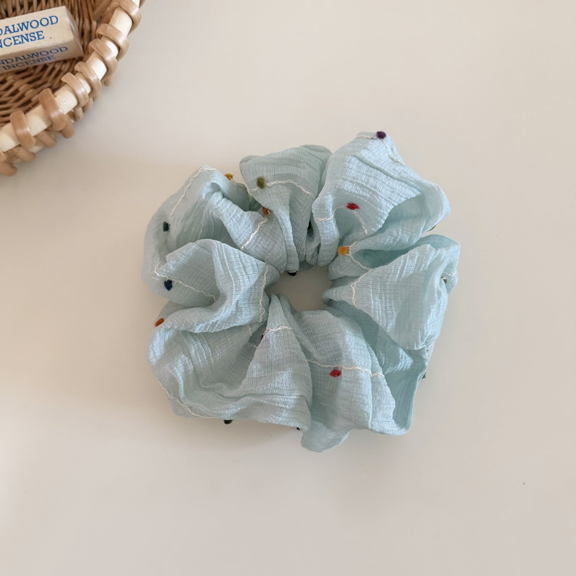 Fashion Colorful Polka Dots Ruffled Hair Scrunchies MK2BW6W6HSR74
