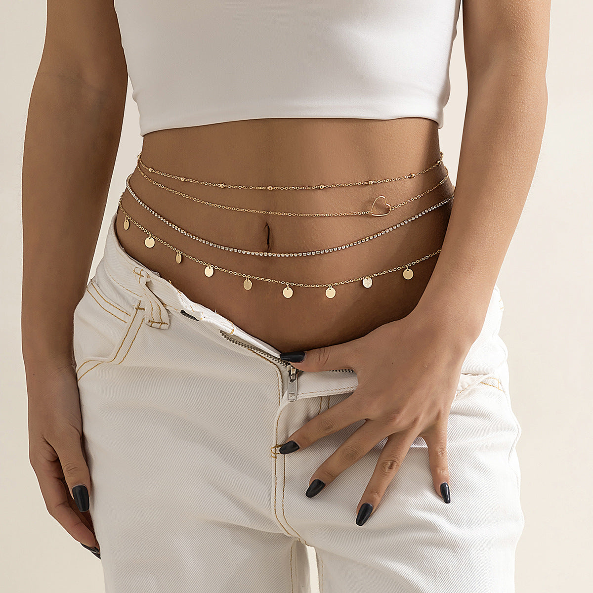 Sexy Multi-Layer Disc Tassel Waist Chain 8ZA6JBC75L