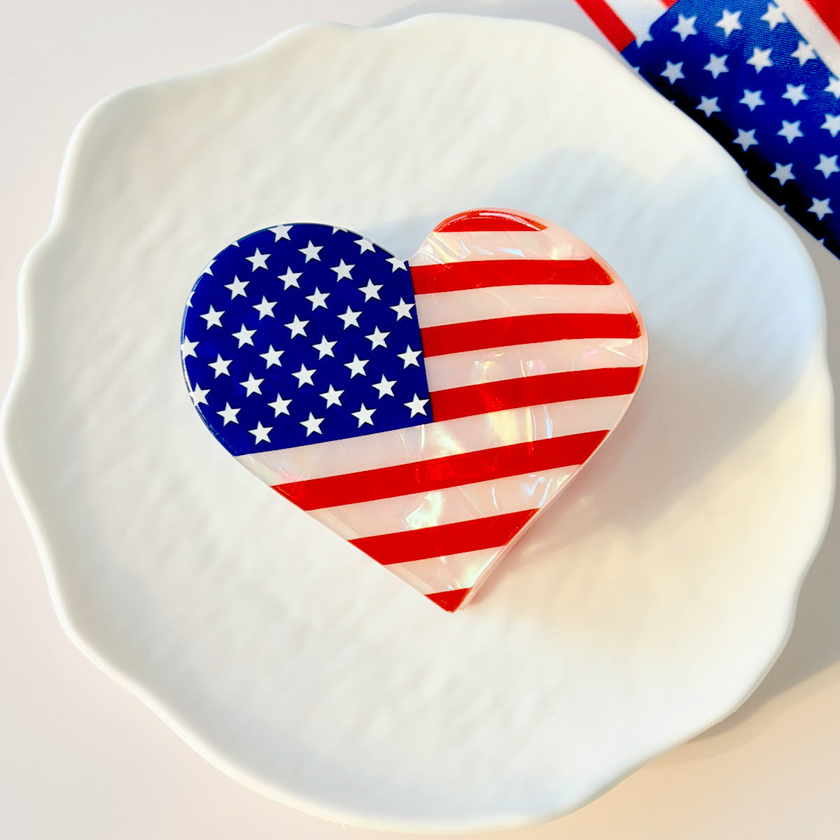 Exquisite American Flag Star Shape Hair Clips 8AS6HCP70L
