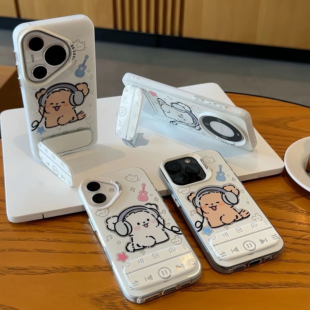 Cute Puppy Stand Protective Phone Case for iPhone 6Z13HPC204