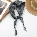 Vintage Flower Print Beaded Triangle Scarf MK2BW6W6NSI01