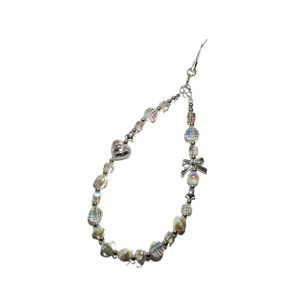 Simple Crystal Beaded Keychain Bag Charm DP25C797