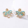 Gold Octopus Stud Earrings - DippedShop Wholesale - #1587