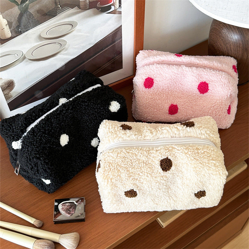 Fuzzy Plush Cosmetic Bag - DippedShop Wholesale - #0835