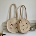 Minimalist Straw Woven Shoulder Bag - DippedShop Wholesale - #5523