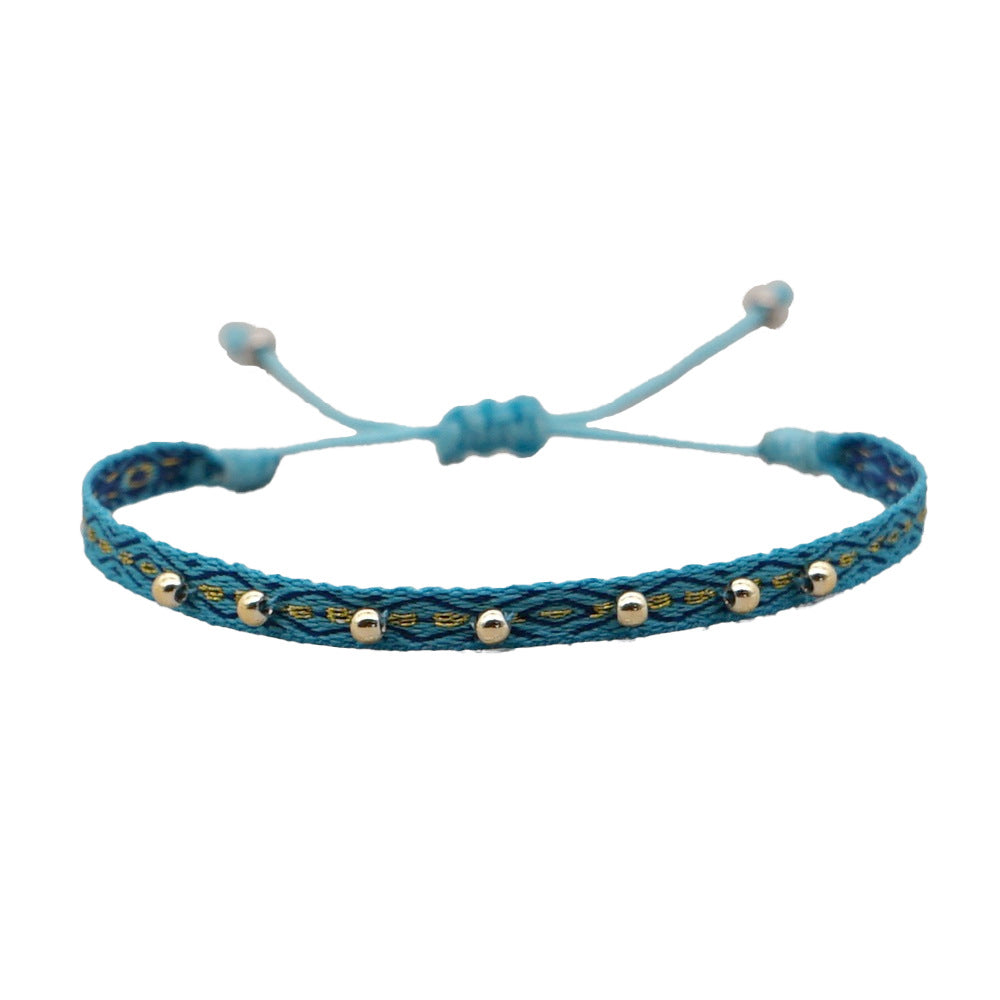 Handmade Seed Bead Braided Adjustable Bracelet 6W6JBR475