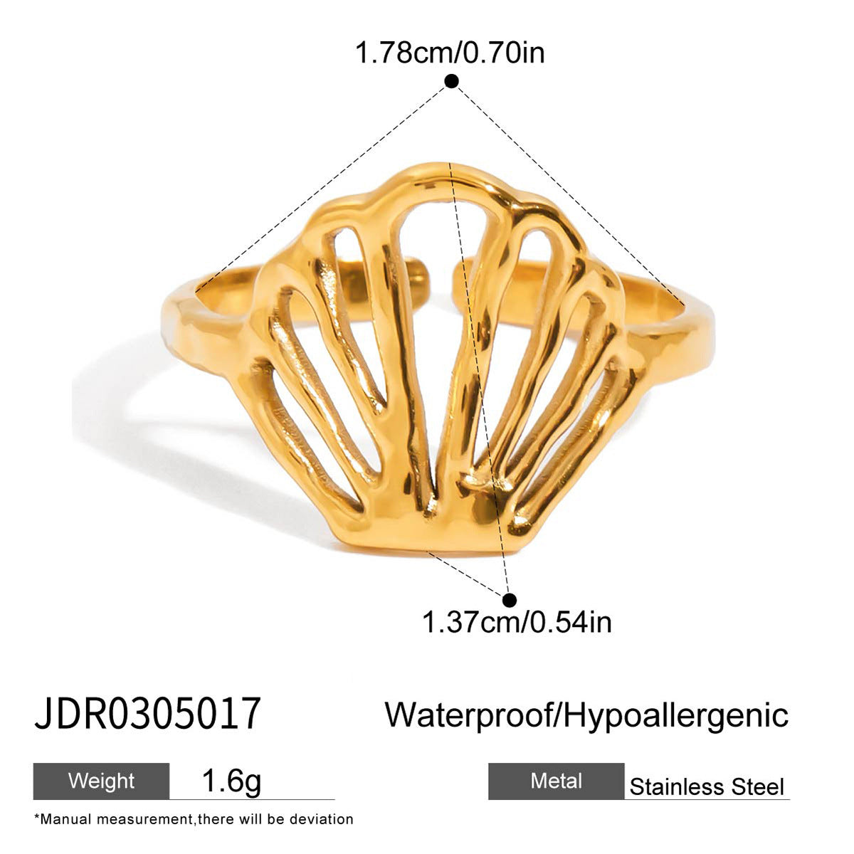 Ocean Style Geometric Gold Pla - DippedShop Wholesale - #6851