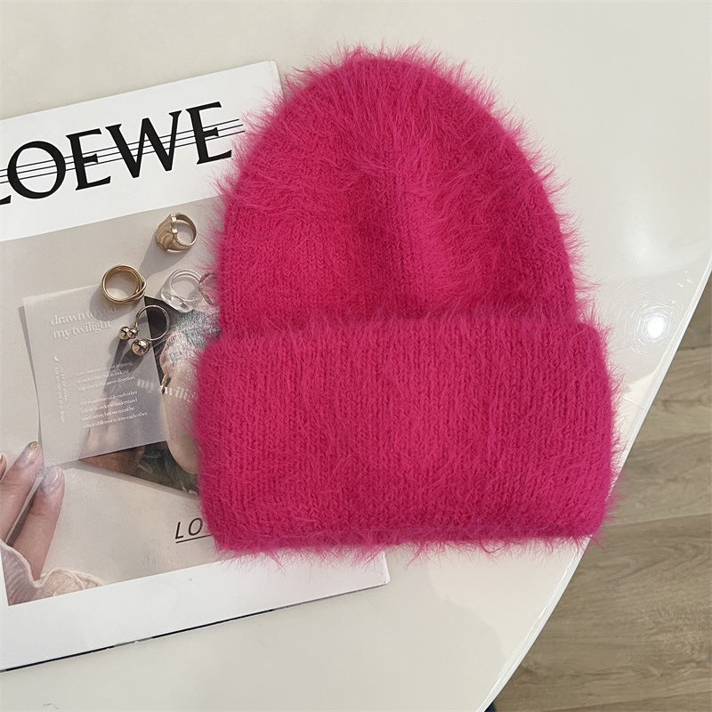 Fluffy Faux Fur Beanie - DippedShop Wholesale - #7347