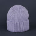 Simple Solid Warm Cuffed Ribbed Knit Beanie 6W6HAT687