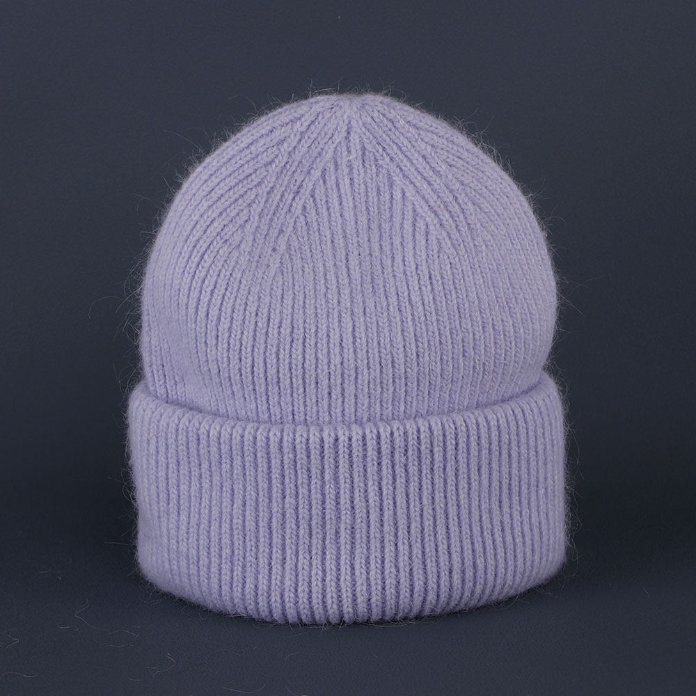 Simple Solid Warm Cuffed Ribbed Knit Beanie 6W6HAT687