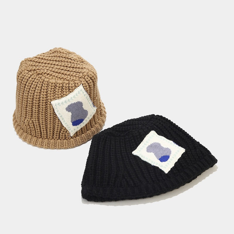 Patch Pattern Crochet Knit Bucket Hat DPBH0333