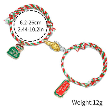 2PCS Christmas Handmade Knitted Bracelets DPJB2001