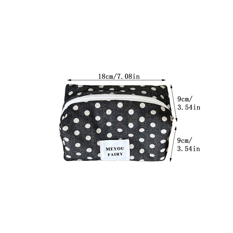 Stylish Polka Dots Print Portable Cosmetic Bag 6C5CO284