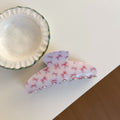 Floral Bow Hair Claw - DippedShop Wholesale - #8531