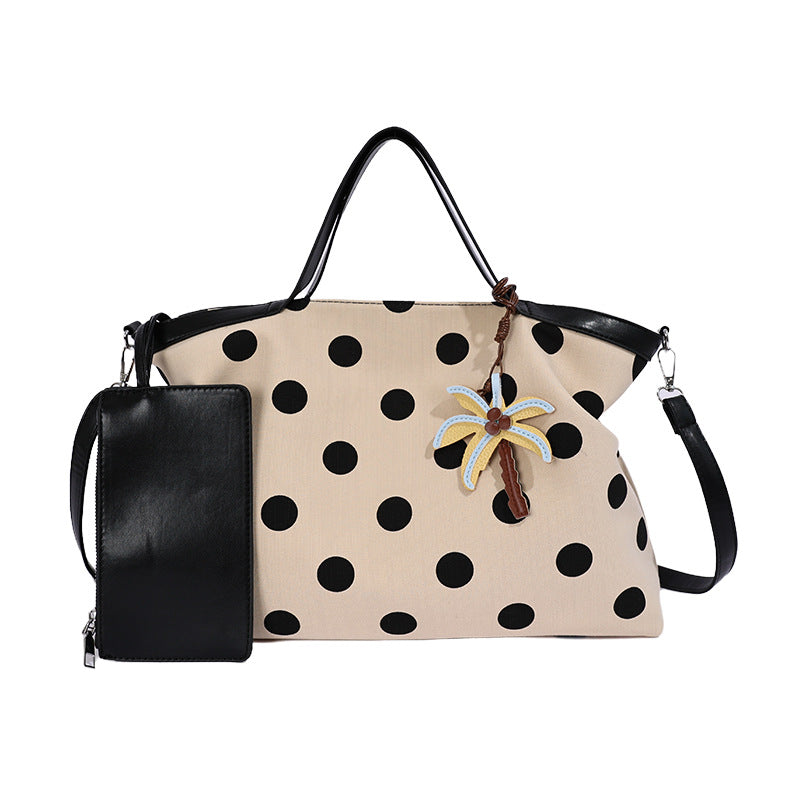 Vintage Polka Dots Large Capacity Tote Bag MK2BLW6W10BBG572
