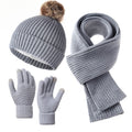 3-Piece Winter Warm Beanie Hat Scarf Gloves Set 6W6NSC87