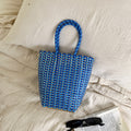 Minimalist Solid Color Hollow Hand Woven Handbag 8CW6BBG523L