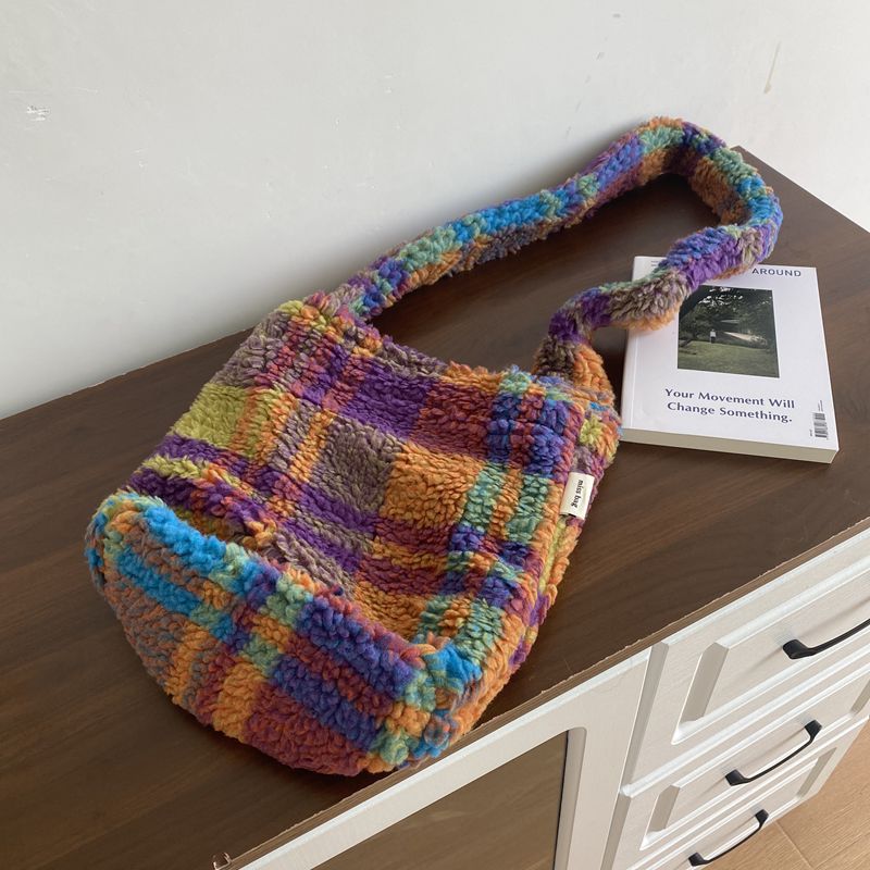 Boho Vintage Plush Crossbody Shoulder Bag DP25H586