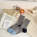 Minimalist Striped Color Block Knit Slouchy Socks 6W8FSO706
