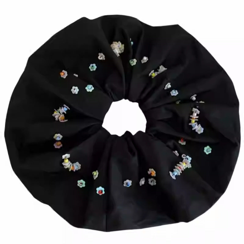 Beaded Flower Hair Scrunchie - DippedShop Wholesale - #5187