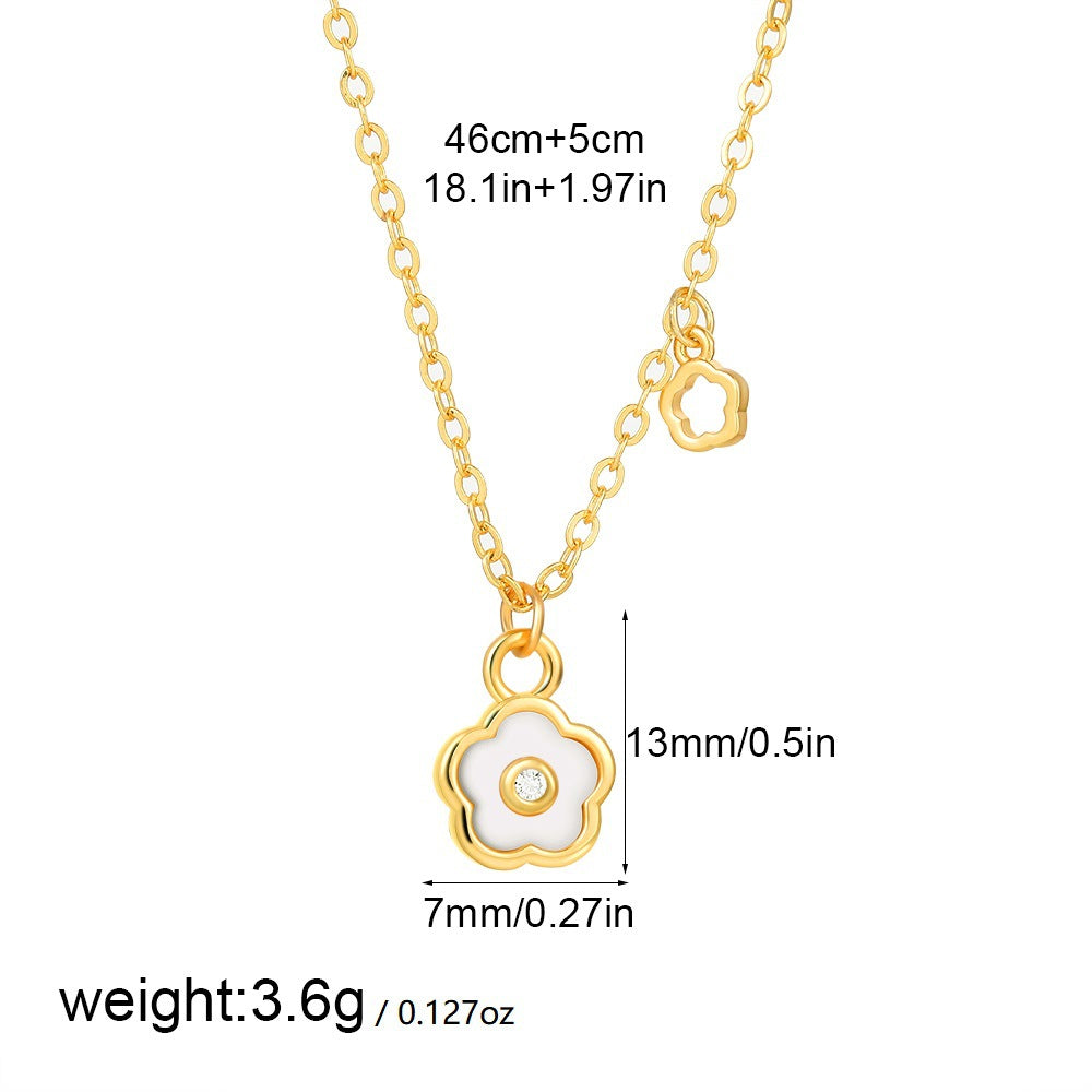 Simple Enamel Irregular Pendant Choker Necklace 6W6JNC398L